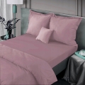 Pościel Satyna Bawełniana 220 x 200 Jednobarwna 3cz. Nova colour Pudrowa 