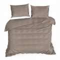 Pościel Satyna Bawełniana 220 x 200 Jednobarwna 3cz. Nova colour cappucino
