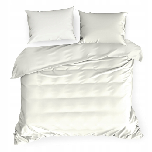 Pościel Satyna Bawełniana 140 x 200 jednobarwna 2cz. Nova colour kremowa