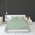 Pościel Flanelowa 160x200 Pistacjowa/Zielona