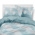 Pościel Flanelowa 160x200 Geometryczna turkusowa 