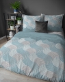 Pościel Flanelowa 220x200 Geometryczna turkusowa  