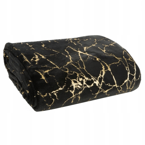 Koc 150 x 200 Mikrofibra Glamour Czarny