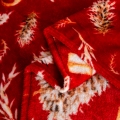 Koc 160x200 Świąteczny Dekoracyjny Śnieżynki Świąteczne Choinka Czerwony   