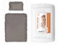 Komplet Niemowlęcy Pościel z falbanką 90x120 Bawełniana 2 cżęściowa Ciepła Szara + Kołderka 90x120 