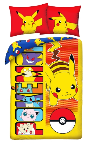 Pościel bawełniana 140x200 Pokemony Pikachu Bawełna