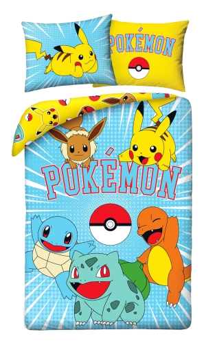 Pościel bawełniana 140x200 Pokemony Pikachu Bawełna
