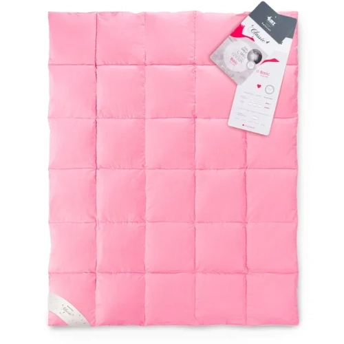 Kołdra PUCH GĘSI 70% 135x200 Basic Całoroczna 1100g różowa