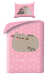 Pościel Młodzieżowa 140X200 Pusheen Kotek Mikrofibra 