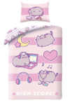 Pościel Młodzieżowa 140X200 Pusheen Kotek Mikrofibra 