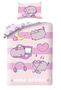 Pościel Młodzieżowa 140X200 Pusheen Kotek Mikrofibra 