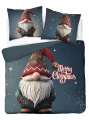 Pościel Świąteczna 220x200 Skrzat Świąteczny Holland MERRY CHRISTMAS   