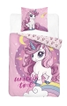 Pościel młodzieżowa 160x200 Jednorożec Unicorn Różowy