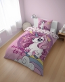 Pościel młodzieżowa 160x200 Jednorożec Unicorn Różowy