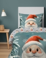 Pościel Świąteczna 140x200 Mikołaj Świąteczny MERRY CHRISTMAS   