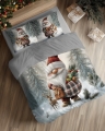 Pościel Świąteczna 160x200 Skrzat Świąteczny Holland MERRY CHRISTMAS   