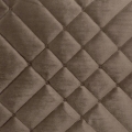 Narzuta dekoracyjna 170x210 brązowa welwetowa geometryczne pikowanie