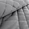 Narzuta dekoracyjna 200x220 Stalowa welwetowa geometryczne pikowanie   