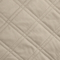 Narzuta dekoracyjna 200x220 Beżowa welwetowa geometryczne pikowanie   