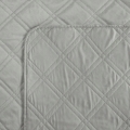Narzuta dekoracyjna 220x240 Srebrna welwetowa geometryczne pikowanie    