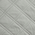 Narzuta dekoracyjna 220x240 Srebrna welwetowa geometryczne pikowanie    