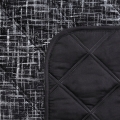 Narzuta dekoracyjna 200x220 Czarna welwetowa geometryczne pikowanie z błyszczącym nadrukiem