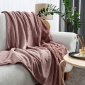 Koc Narzuta na fotel 70x160 Tedy Różowy