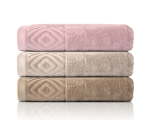 Zestaw 3szt. ręczników 50x90 Paula Różowy - Perłowy - Taupe 550g 100% bawełna 