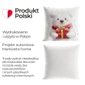 Poszewka Świąteczna Welurowa 40x40 Misiek Bajkowe Święta 