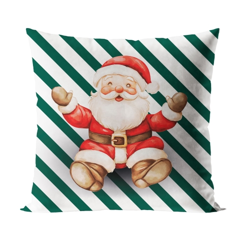 Poszewka Świąteczna Welurowa 40x40 Mikołaj Bajkowe Święta 