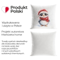 Poszewka Świąteczna Welurowa 40x40 Pingwinek Bajkowe Święta 