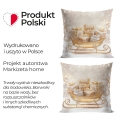Poszewka Świąteczna Welurowa 40x40 Złote Sanie Bajkowe Święta  
