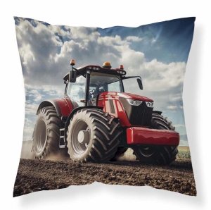 Poszewka 40x40 Traktor Czerwony Mikrofibra  