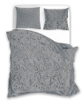 Pościel Satynowa 140x200 Milagro Liście Szare Popielata Dwustronna