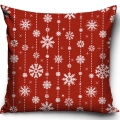 Poszewka świąteczna 40x40 Velvet Gwiazdki Stars Czerwona