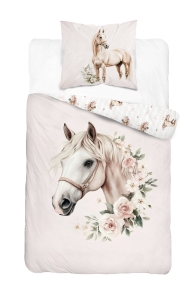 Pościel Młodzieżowa 160x200 Koń w Kwiatach