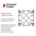Bieżnik Świąteczny 80x80 Renifery kratka Plamoodporny wielokolorowy 