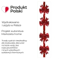 Bieżnik Świąteczny 80x80 Bieżnik Brokatowa Kokarda Plamoodporny wielokolorowy