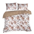 Pościel Satynowa 160x200 Kwiaty  