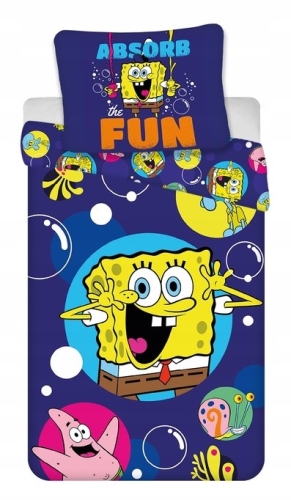 Pościel Bawełniana 140x200 Sponge Bob