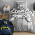 Pościel Świecąca w ciemności 140x200 Gamer Pad do gry konsola 