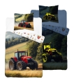 Pościel Świecąca w ciemności 140x200 Traktor Czerwony 