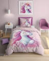 Pościel Świecąca w ciemności 140x200 Jednorożec Unicorn Tęczowy