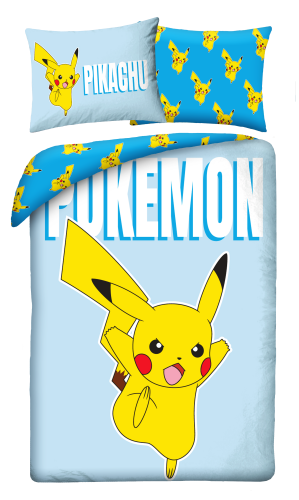 Pościel Młodzieżowa 140X200 Pokemony Pikaczu Mikrofibra  