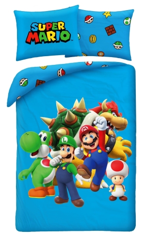 Pościel Młodzieżowa 140X200 Super Mario Mikrofibra