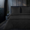 Pościel z Makosatyny bawełnianej 220x200 by Eva Minge Premium Jednobarwna Czarny