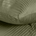 Pościel Satynowa 160x200 Gładka w Pasy Premium oliwkowy 