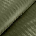 Pościel Satynowa 160x200 Gładka w Pasy Premium oliwkowy 