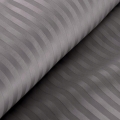 Pościel Satynowa 160x200 Gładka w Pasy Premium stalowy/szary