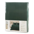 Pościel Satynowa 220x200 Gładka w Pasy Premium zielony 